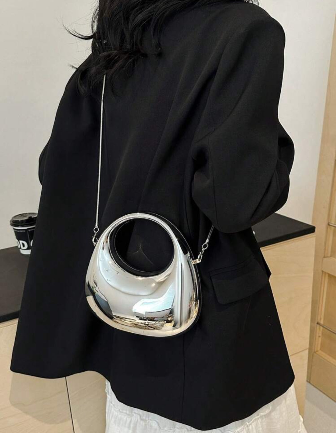 Metallic Moon Handbag