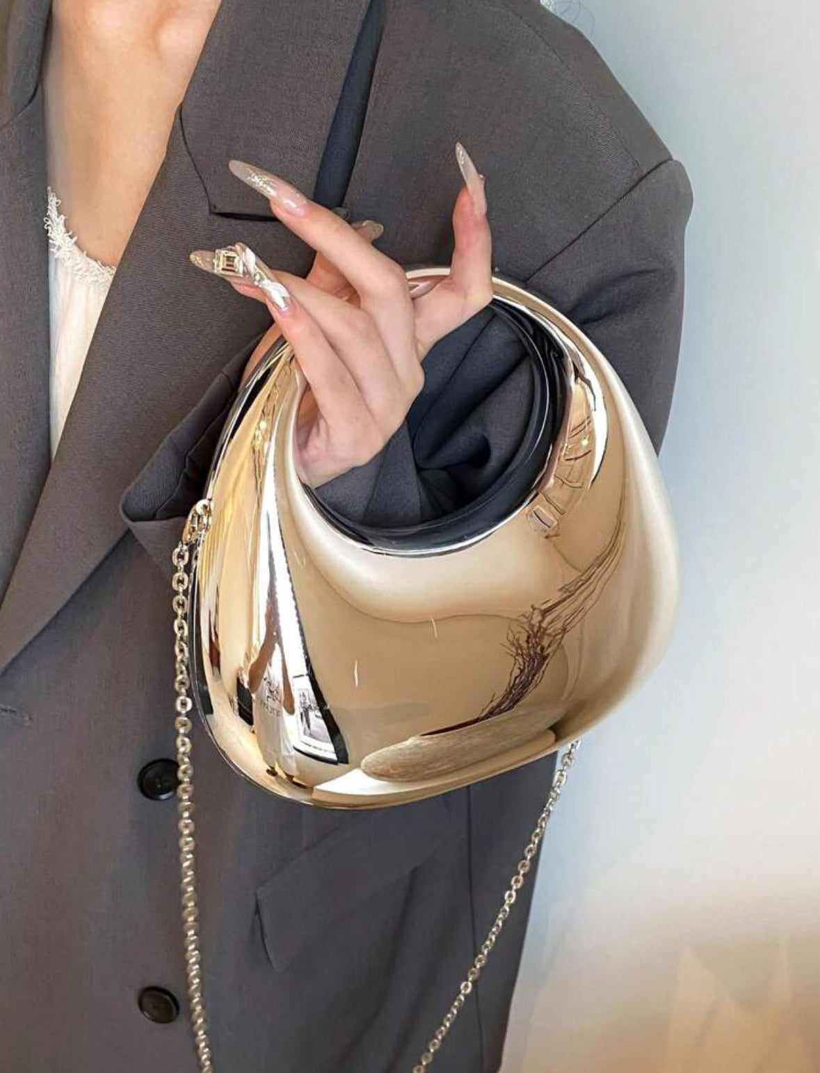 Metallic Moon Handbag