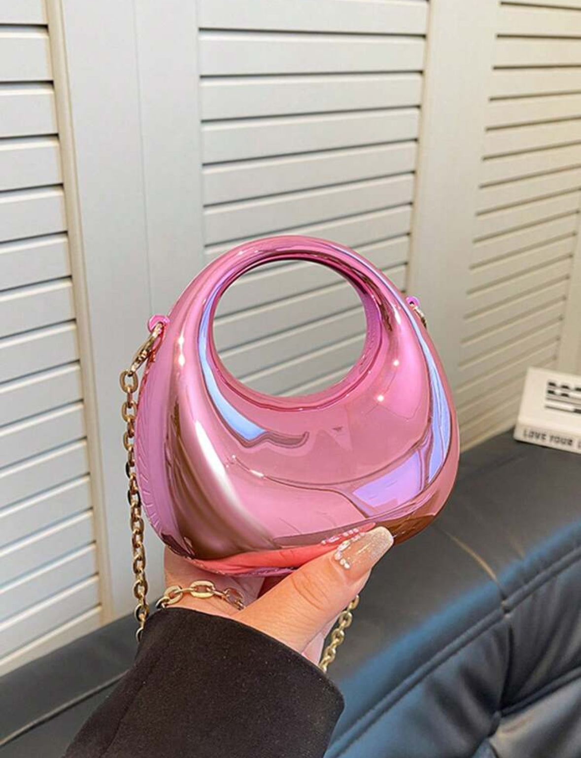 Metallic Moon Handbag