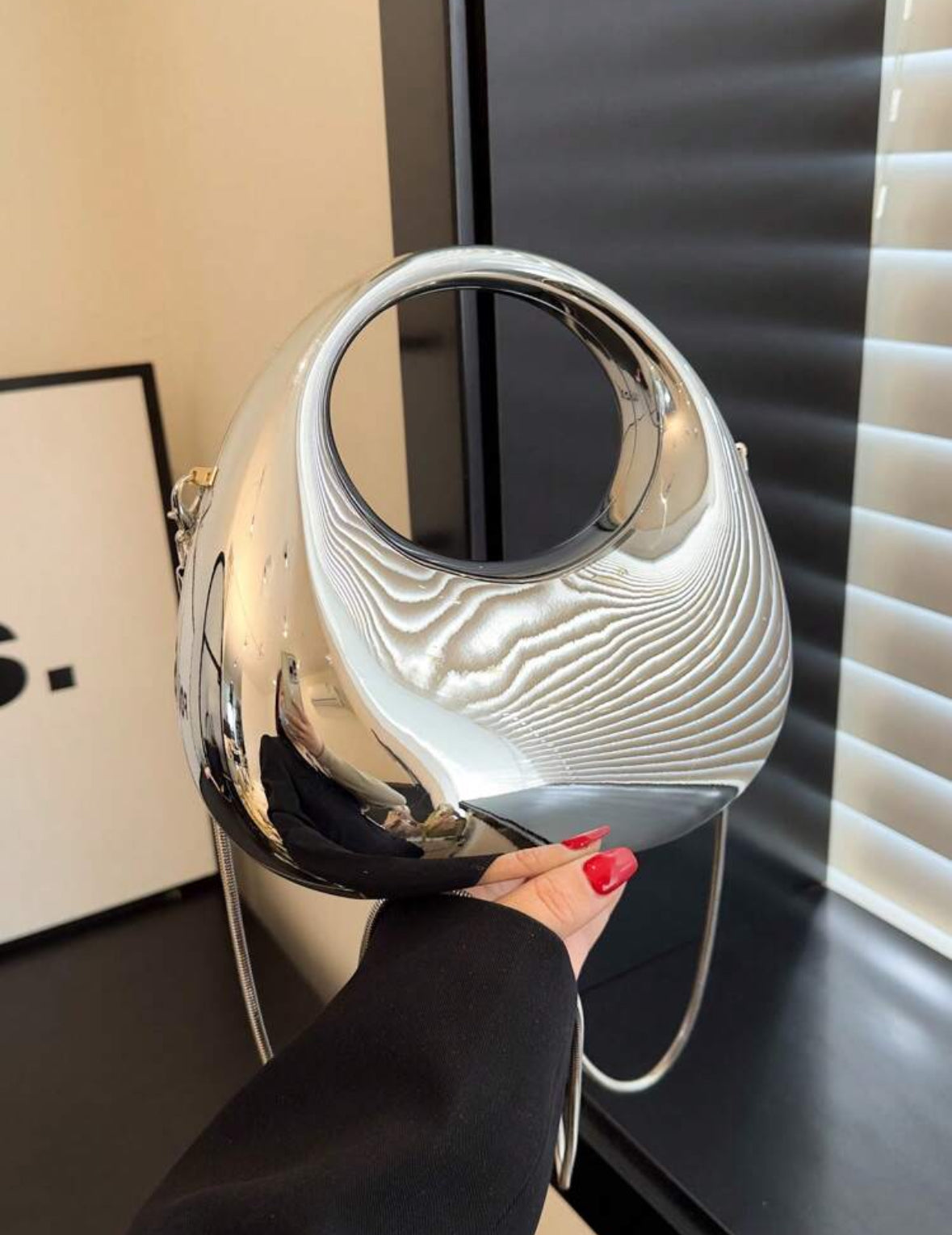 Metallic Moon Handbag