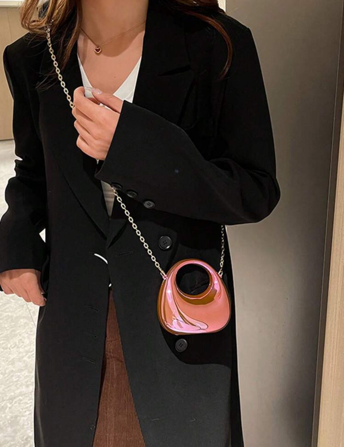 Metallic Moon Handbag