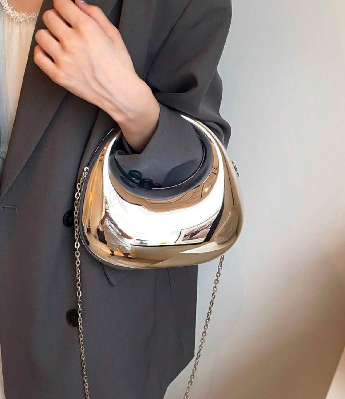 Metallic Moon Handbag