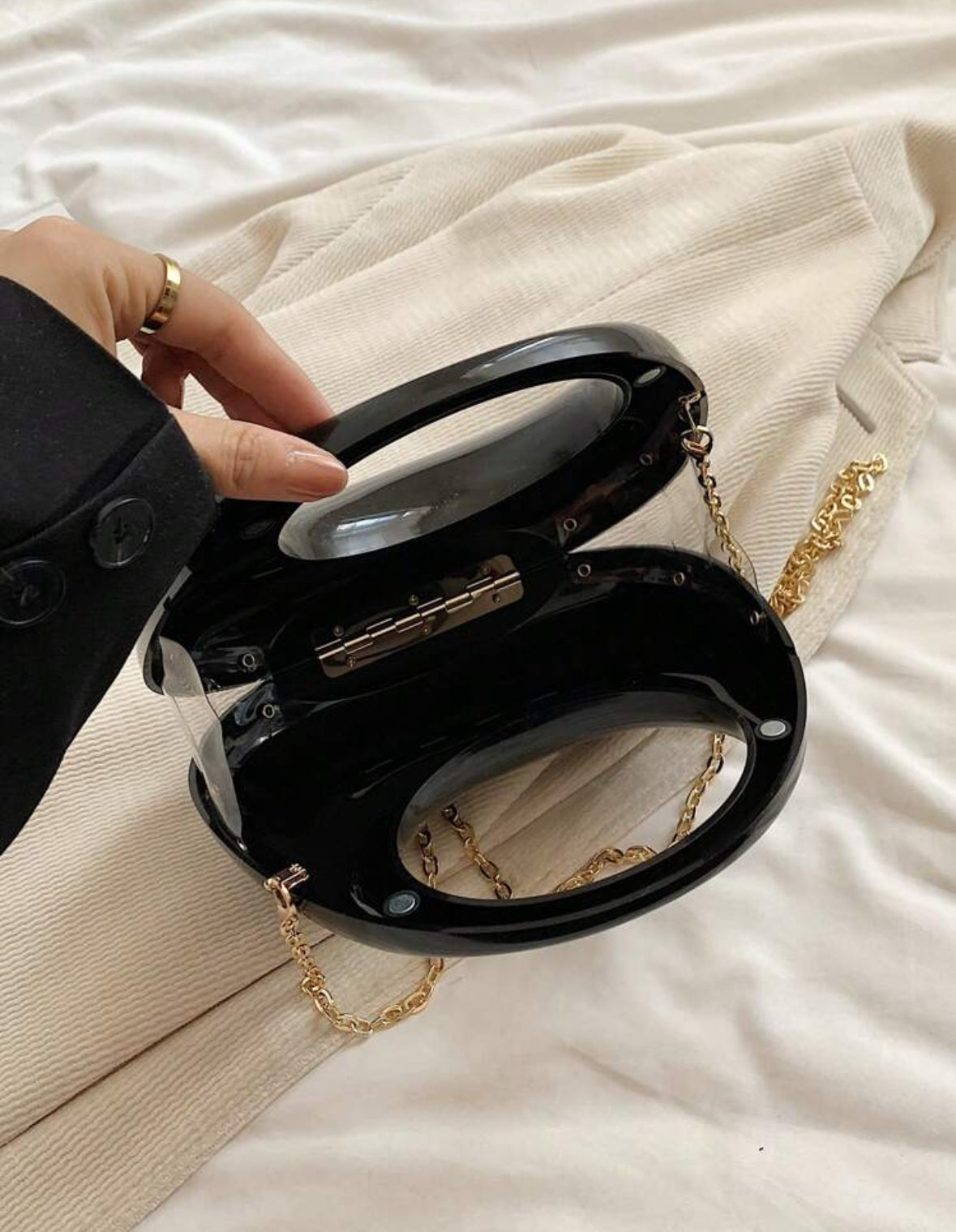 Metallic Moon Handbag